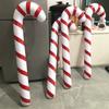 1pc Xmas Inflatable Christmas Candy Cane Stick 2025 Xmas Decoration Hanging Ornaments New Year Kids Balloons Stick Party Supply