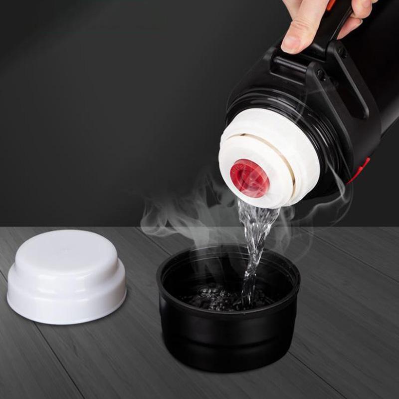 WTEMPO 1.2/1.6/2/3/4L Stainless Steel Thermal Insulation Pot Outdoor Sports Large Capacity Kettle Coffee Tea Water Bottle