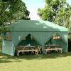 VidaXL Folding Pop-Up Party Tent 4 Sidewalls Green, Tent, Awning Tent, Gazebo Awning 4004952