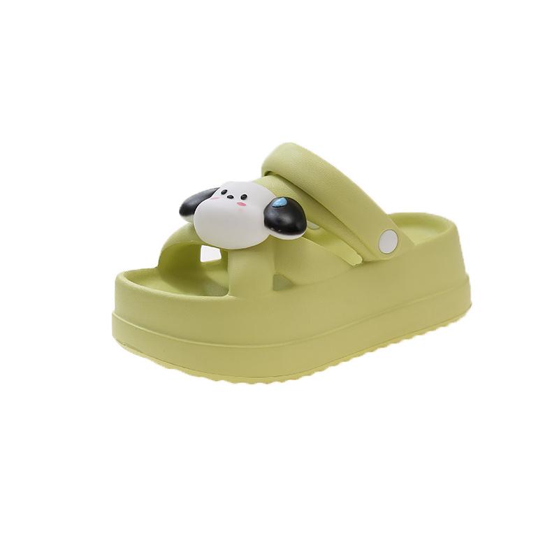 2024 Новые летние сандалии на платформе, мультяшные тапочки, мягкие, нескользящие, аниме, стильные, милые, милые, для девочек
