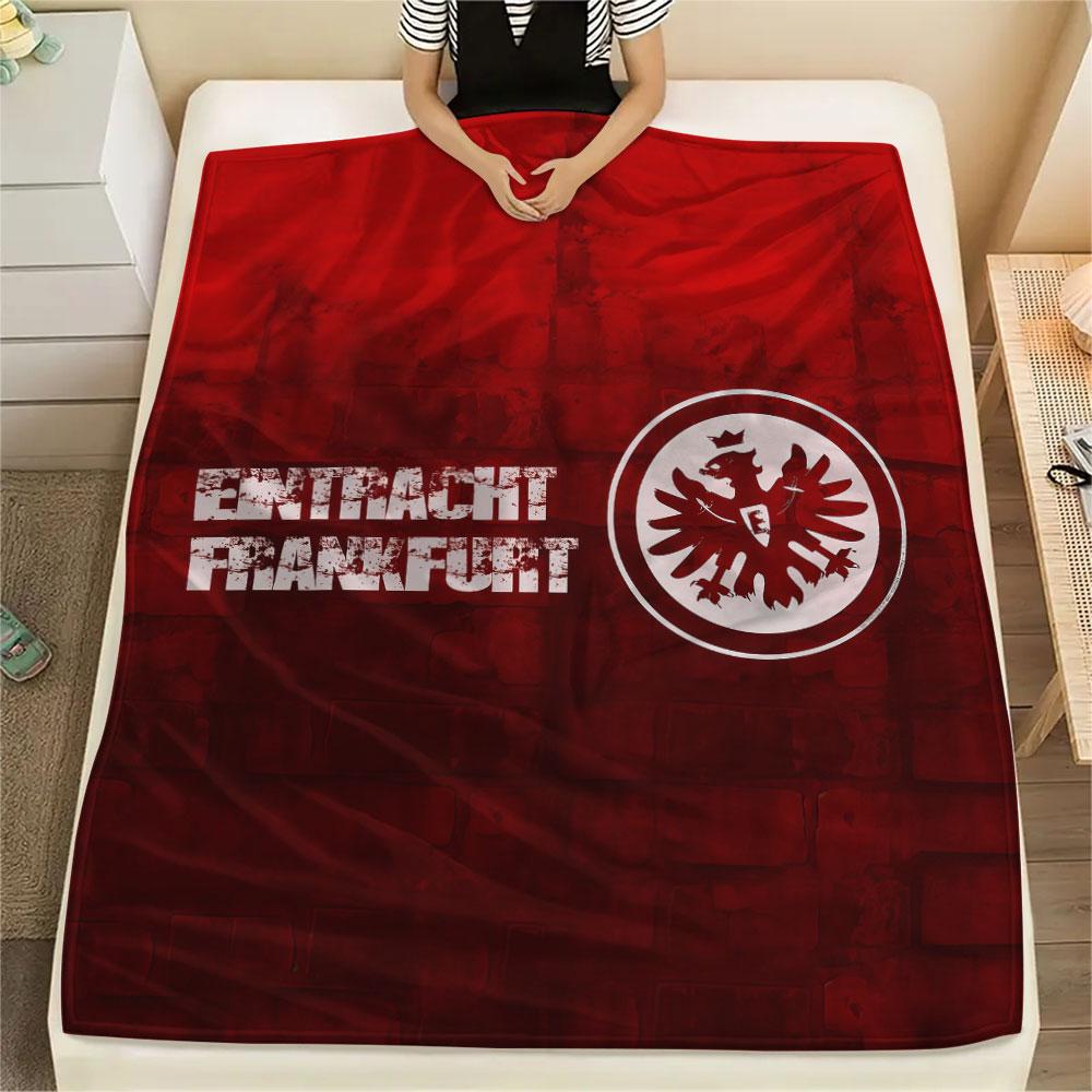 1PC Eintracht Frankfurt Patterned Flannel Blanket Suitable For All Seasons for Home Decor Warmth and Comfort Gifts Holiday Present