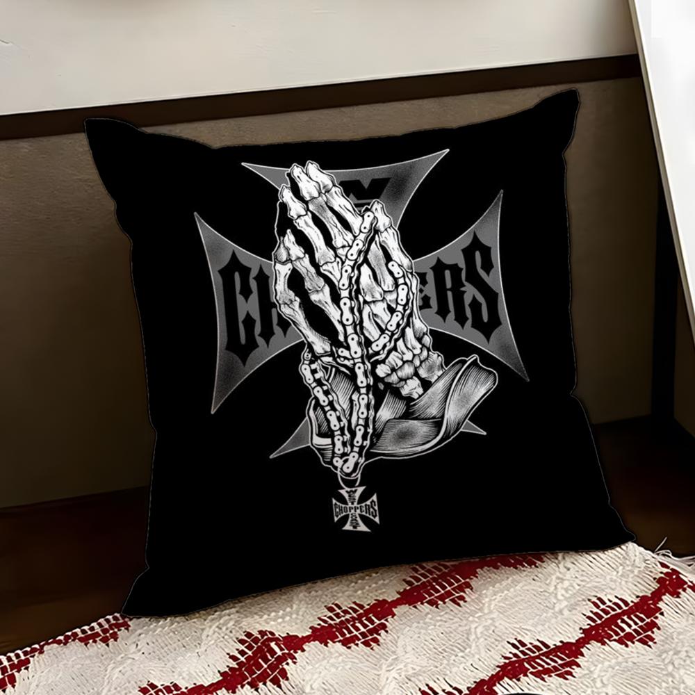WWest Coast CChoppers Cushion Cover Reversible Soft Durable Pillow Cover Home Car MultiScene Use for Daily Comfort