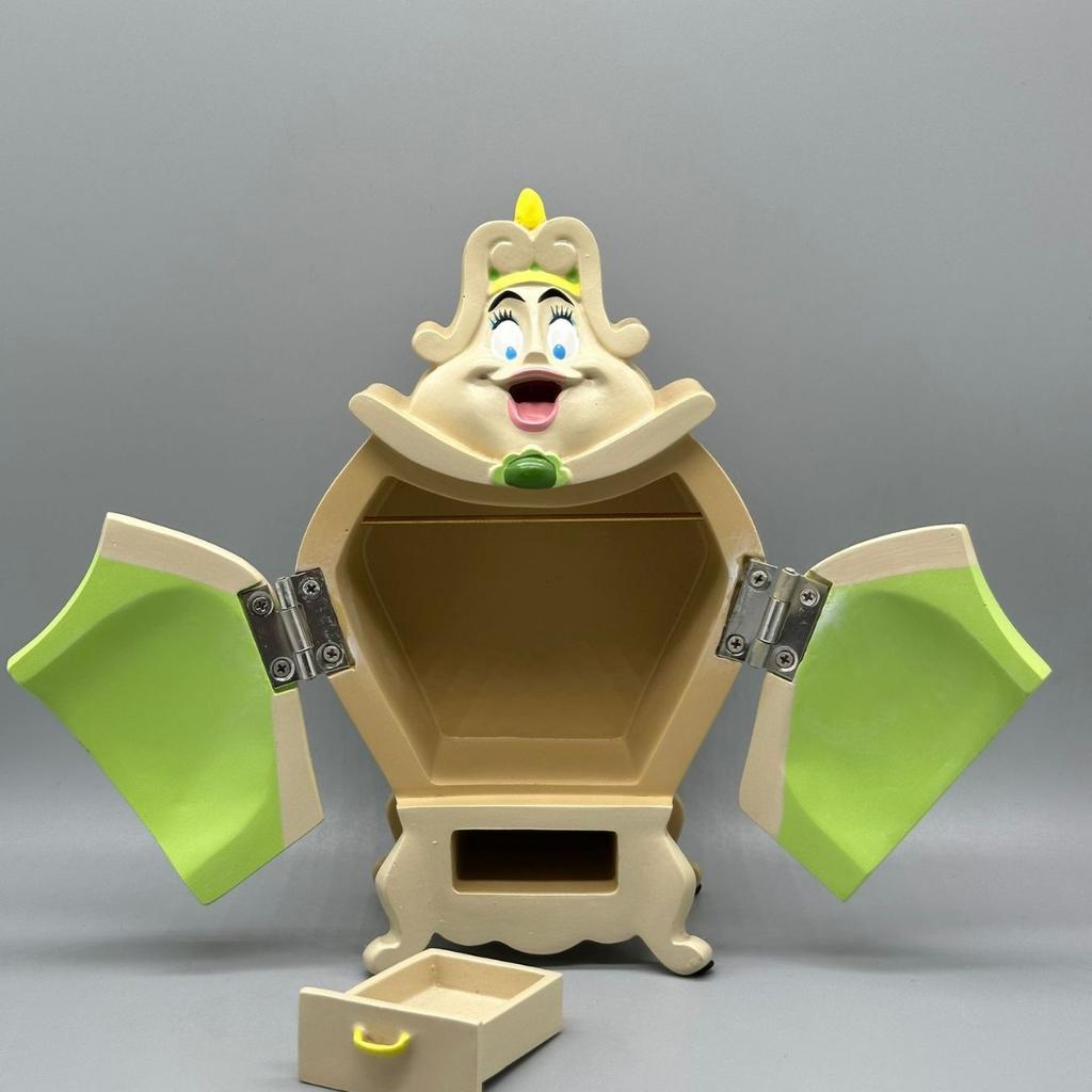 Anime Figure Beauty And The Beast Toys Night Lights Candlesticks Cogsworth Clock Ornaments Collectible Model Gift