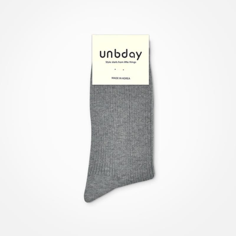 UNBDAY Women's 2-1 Gold Color Socks - Light Gray