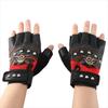 Punk PU Leather Anti-slip Rivet Skulls Gloves Cycling Gloves Half Finger Gloves Motorcycle Gloves