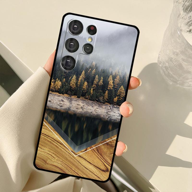 Лесная Геометрия Дерево Природа Чехол Для Samsung Galaxy S24 Ultra S21 S22 S23 S25 Ultra S9 S10 Plus S20 FE S25 FE Задняя Крышка
