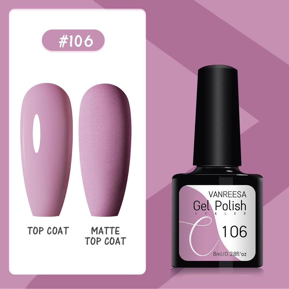 VANREESA Набор гелей для ногтей 111 цветов Гель-лак для ногтей Soak Off Базовое покрытие Верхнее покрытие Маникюр для ногтей УФ-светодиодный полуперманентный лак Стойкий гель для дизайна ногтей