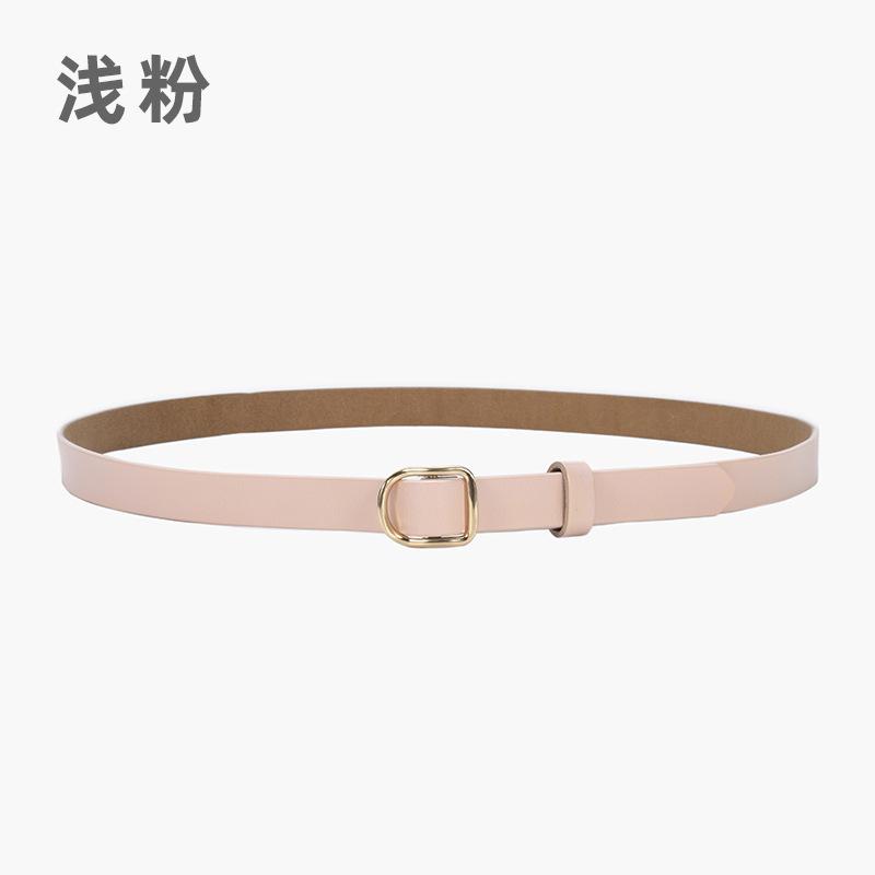 Ladies Belt Simple Cowhide Black Belt Student Decorated Jeans Business Casual Belt Genuine Leather