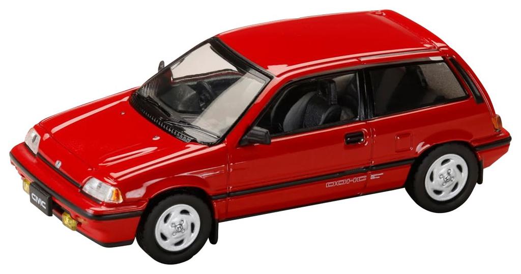 1/64 Honda Civic (Automatic Transmission) Late Version with Genuine Optional Parts, Red