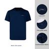 Li-Ning Модная Универсальная Однотонная Круглый Вырез Короткий Рукав Футболка Мужские Топы Guangdong-Blue ATSW663-3