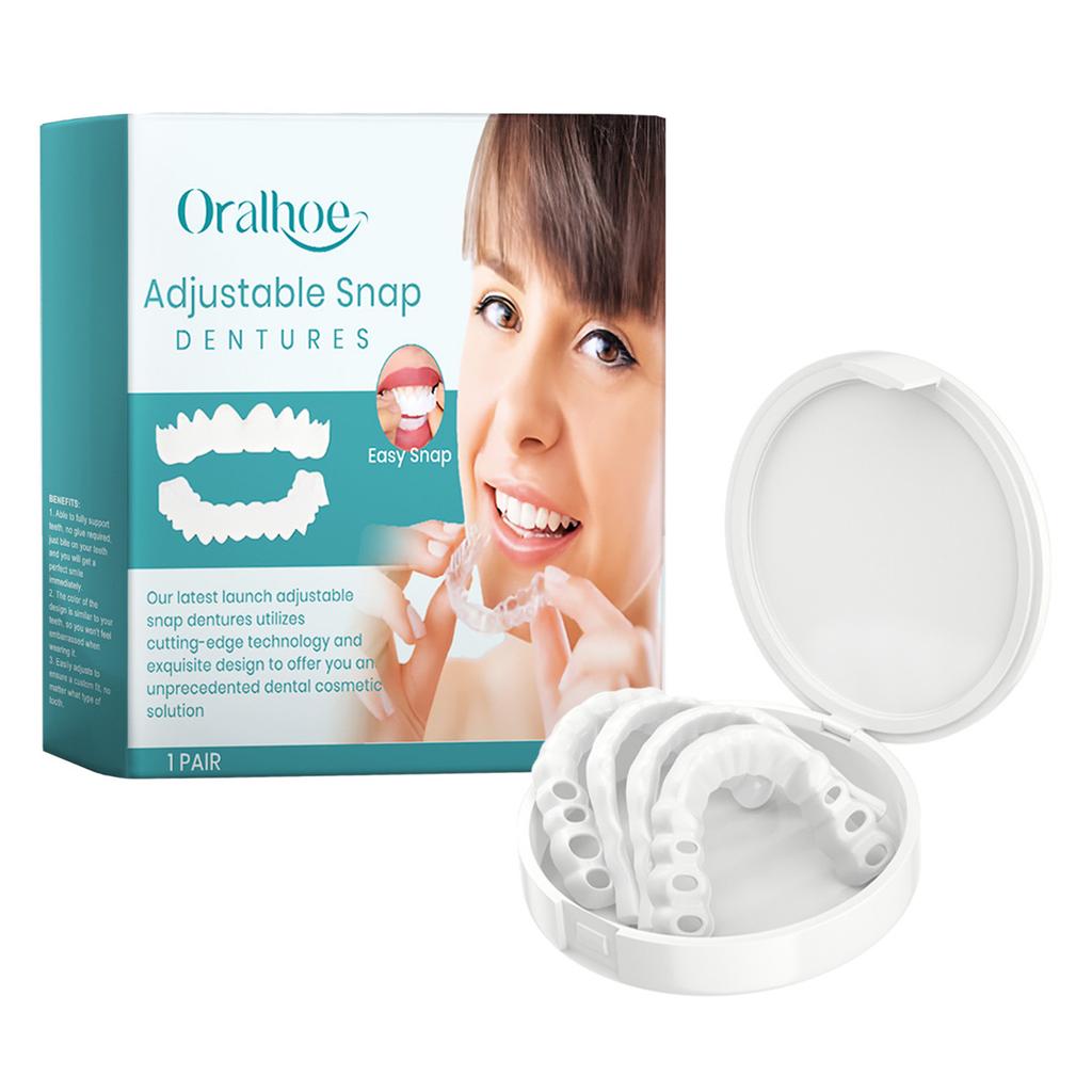 Oralhoe Регулируемые прикусные зубные протезы Силиконовые с комфортной посадкой Индивидуальный размер Устройство для ухода за полостью рта