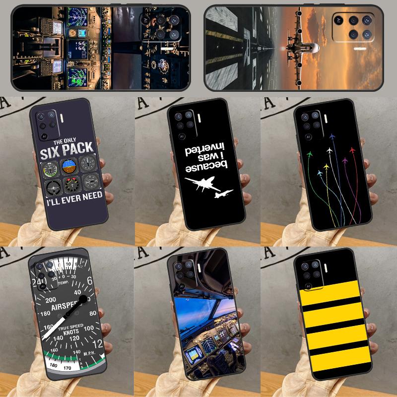 Чехол для телефона пилота самолета для Oppo A79 A18 A38 A58 A78 A98 A17 A40 A60 A80 A16 A76 A96 A15 A74 A94 A54 A77