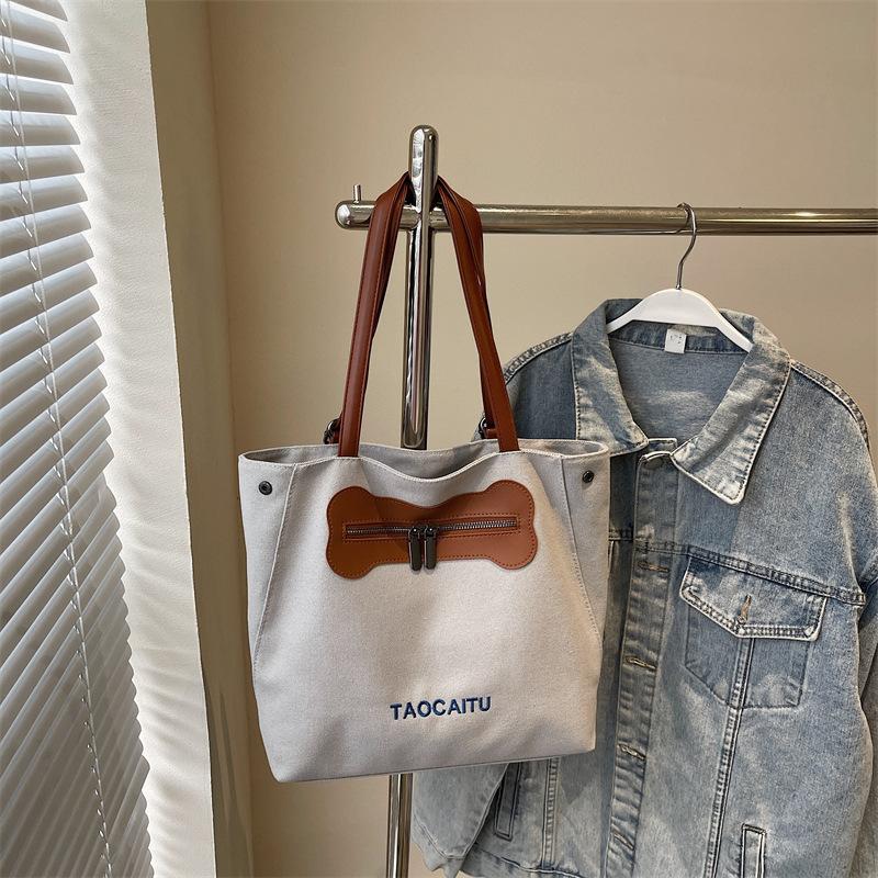 Холщовая сумка женская большой вместимости новая летняя универсальная на плечо сумка-тоут многофункциональный повседневный рюкзак