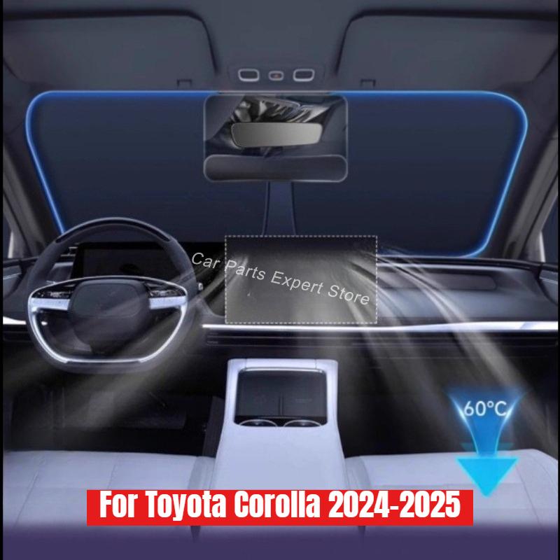 For Toyota Corolla 2024 2025 Car Sun Shade Cover UV Protection Windshield Foldable Heat ulation Auto Interior Sun Protector