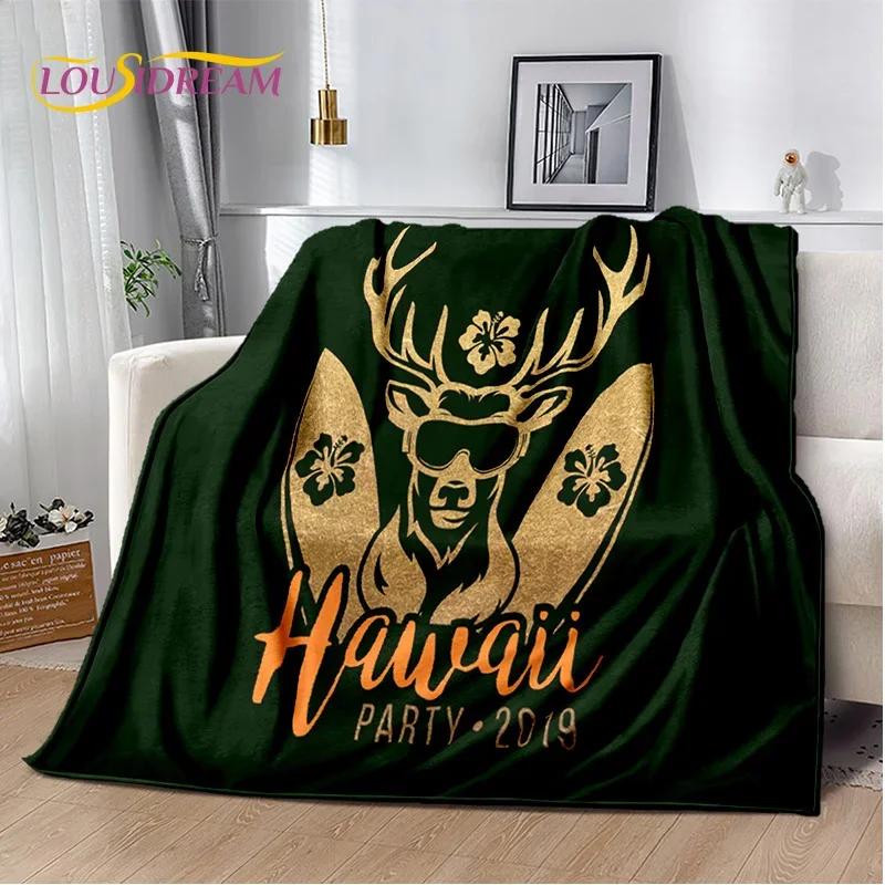 3D German J-Jaegermeister Elk Soft Flannel Blanket for Beds Bedroom Sofa Picnic,Throw Blanket for Cover Outdoors Leisure Gift