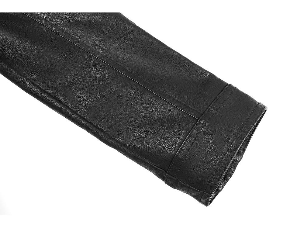 Мужская мотоциклетная куртка Cross-Border из искусственной кожи с множеством молний и поясом — в европейском стиле хип-хоп для осени/зимы.