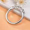 5 камней 3,5 мм 0,2 карата Кольца с муассанитом для женщин Half Enternity Lab Diamond Band S925 Стерлинговое серебро с покрытием из 18-каратного золота GRA