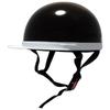 Motorcycle White Half SG Mark One Size Fits All B&B BB-300 Helmet, Brim, Cap, Compliant, Black,