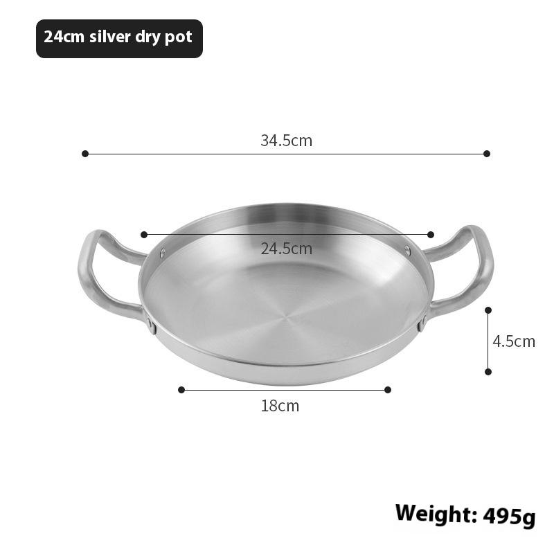 Кастрюля для риса с морепродуктами из нержавеющей стали, сковорода для домашней кулинарии, тарелки для закусок для пикника, посуда, кастрюля, сухие кастрюли с ручкой для кухни