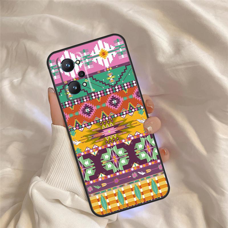 Бесшовный племенной чехол в стиле Boho для коренных американцев для Realme C75 C67 C63 C55 C51 C61 C53 C35 C65 C71 11 12 13 14 Pro Plus GT6 GT7 15 Pro