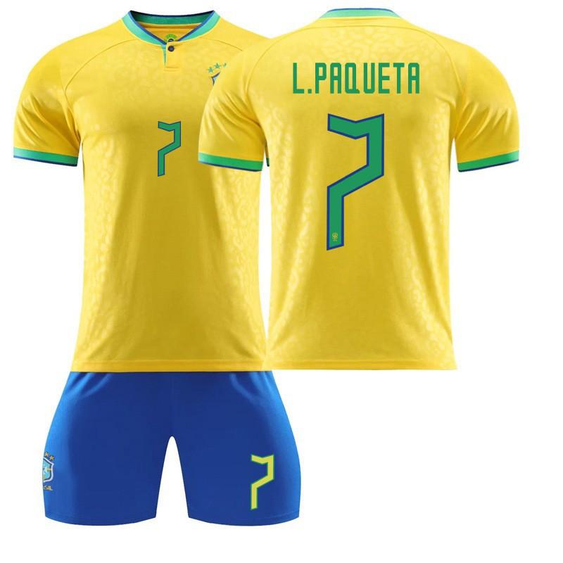 2223 No. 10 Neymar 20 Vinicius 918 Jesus Football Uniforms Fans Home Short Sleeves