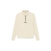 Fear of God Essentials Флисовая толстовка унисекс с высоким воротником и молнией на половину, с принтом логотипа, цвет сливочный FOG-SS21-576