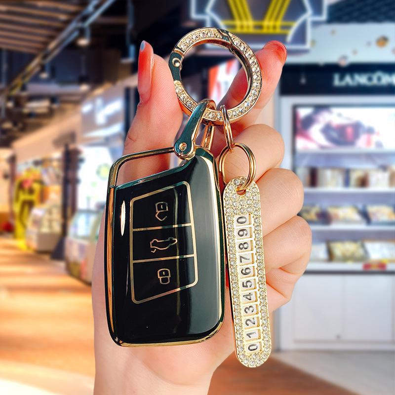 Чехол для ключа 2021 года для Volkswagen Magotan B8, Passat CC, Sagitar, Polo, Lavida, Bora, Tiguan.