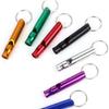 1pc Multifunctional Aluminum Emergency Survival Whistle Keychain Camping Hiking Outdoor Tool Training Whistle