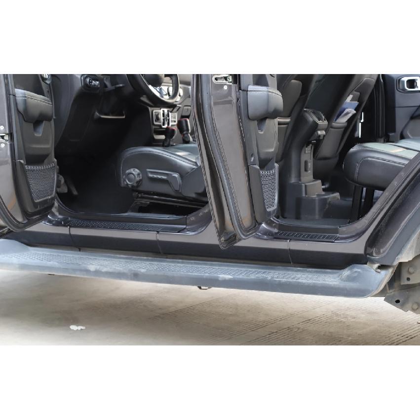 Rubber Car Door Plate Cover for Jeep Wrangler JL Gladiator JT 4-Door 2018-2022 Entry Guards Door Sill Plate Protector Accessory