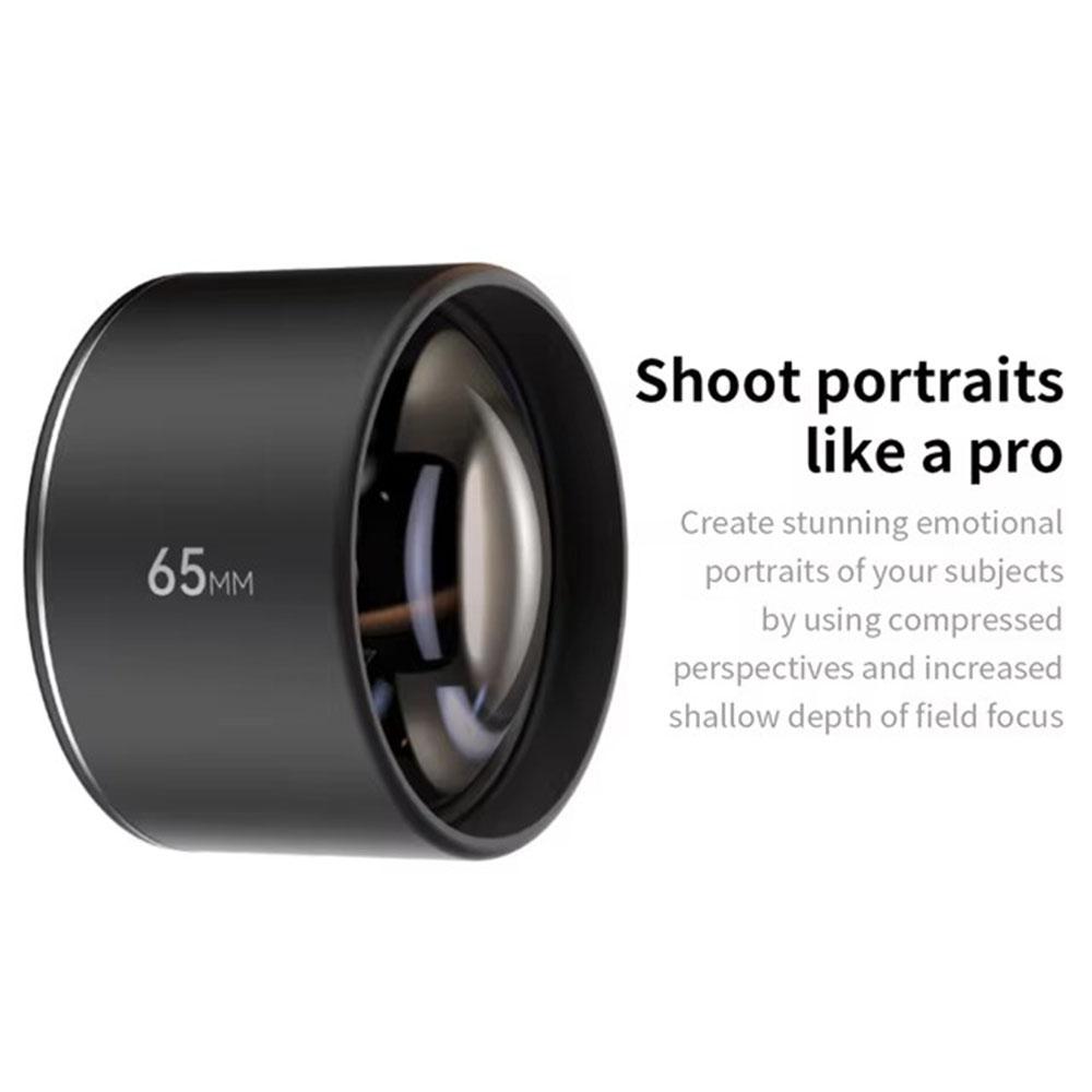 Smartphone Lens 65mm Portrait Lens For iPhone & Android Phone Cameras For Iphone 16 15 14 13 12 Pro Max Tablets & Laptop Webcams