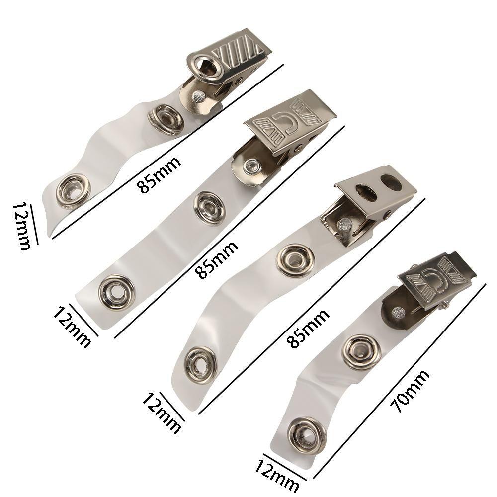 10/20/50pcs 4 Styles High Quality Anti-lost Key Name Tag Lanyard Clips for ID Badge Card Holder
