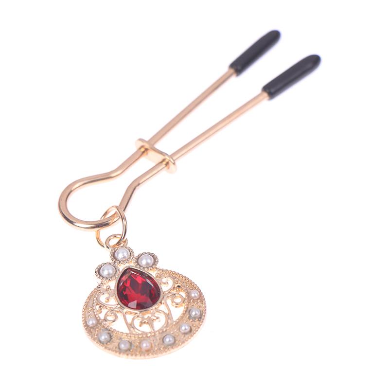 1 пара металлических зажимов для сосков на груди, зажим для женского клитора, ювелирные изделия для пирсинга, секса