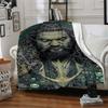 1pc Ocean King Flannel Throw Blanket Lightweight Soft Warm All Season Blanket for Sofa, Bed, Travel,L1028158