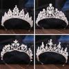 Новый свадебный головной убор с белым кристаллом ручной работы, свадебная корона принцессы, свадебные аксессуары, свадебное украшение