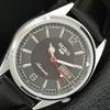 ЯПОНСКИЕ ВИНТАЖНЫЕ ОТРЕМОНТИРОВАННЫЕ АВТОМАТИЧЕСКИЕ МУЖСКИЕ ЧАСЫ SEIKO 5 С ЧЕРНЫМ ЦИФЕРБЛАТОМ a445608-1