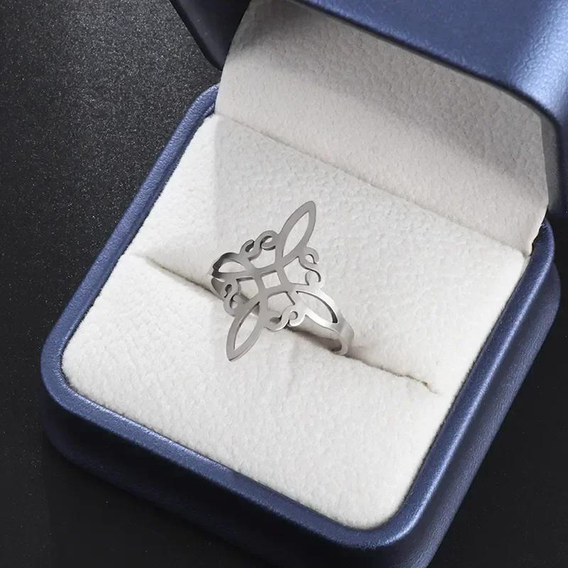 Ayatul Kursi Scripture Open Ring Quran Islamic Muslim Adjustable Ring Arabic Language Jewelry for Women Birthday Gift