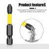 10Pcs Screwdriver Bit Hexagonal Shank Electric Drill Bit Set Screw Drill Head Power Tool Drill Attachment Part