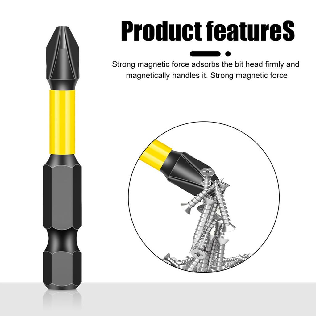 10Pcs Screwdriver Bit Hexagonal Shank Electric Drill Bit Set Screw Drill Head Power Tool Drill Attachment Part