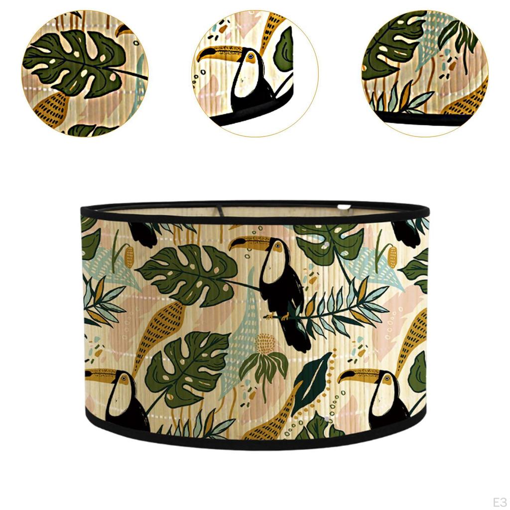 Бамбуковый абажур для потолочного светильника E27 для домашнего декора, абажур для пола, настольный светильник