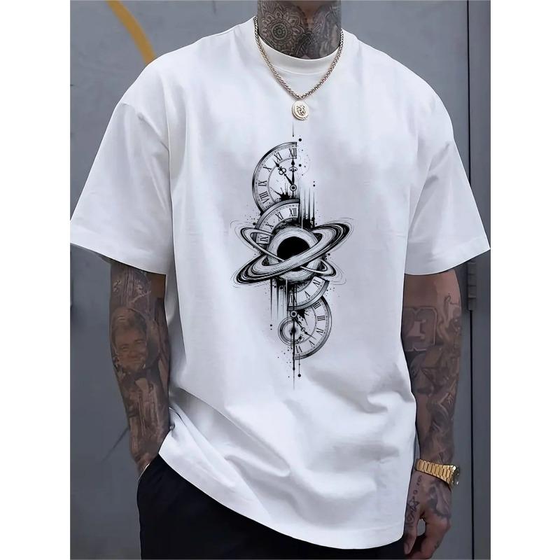 Европейский размер Мужская повседневная спортивная рубашка с коротким рукавом, стильный 2D-принт, изготовлена из эластичного и удобного материала, идеально подходит для занятий спортом