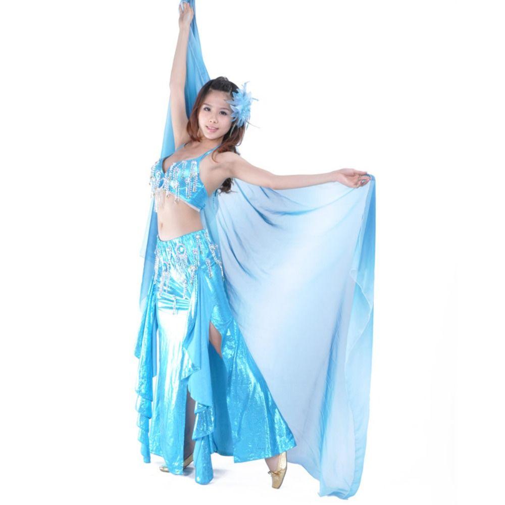 Light Texture Latin Belly Dance Shawls Gradient Color Performance Shawl Show Costumes