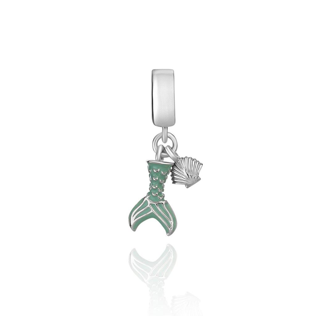 925 Silver Ocean Charm Pendant Turtle Dolphin Mermaid DIY Bracelet Jewelry Women Gift Fashion Blue Series
