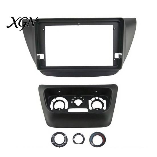 Double Din Fascia 9 Inch Car Radio Dash Kit for Lancer IX 2006, Navigation ABS Plastic Faceplate Installation Panel, Center Console Replacement Frame