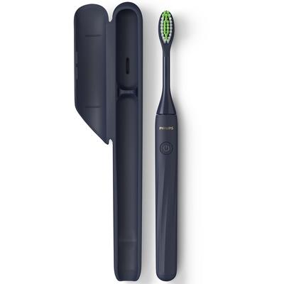 Электрическая зубная щетка Philips Sonicare Philips One компактная дорожная темно-синяя (с корпусом) HY1100/34