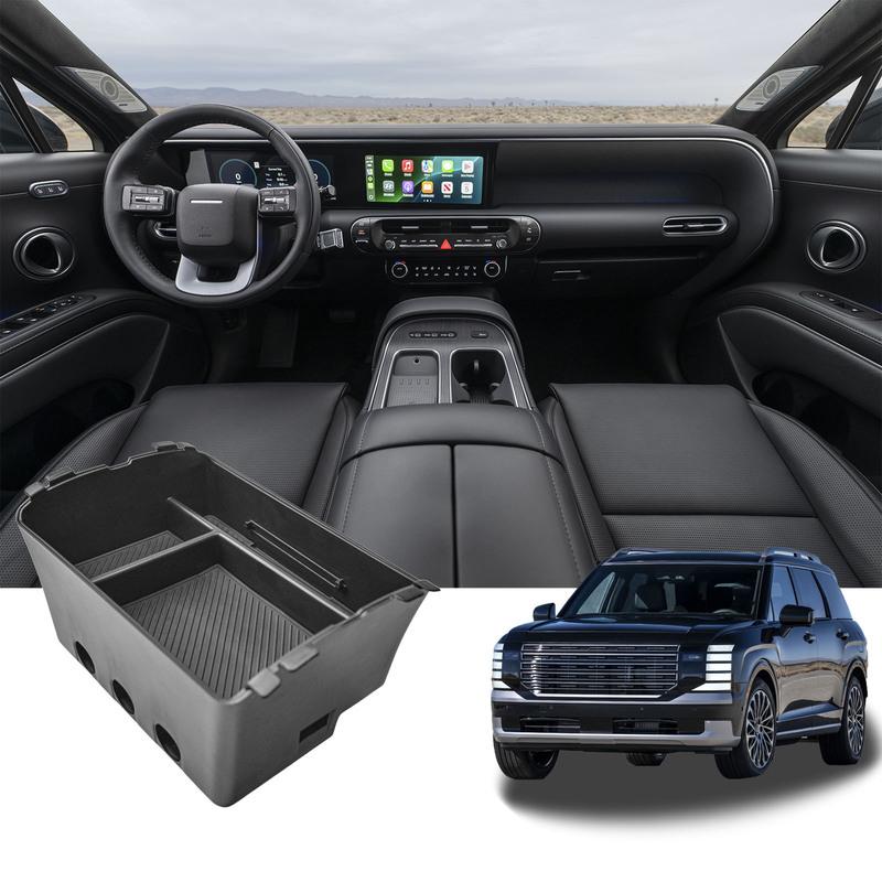 Для Hyundai Palisade 2026 Двухслойный органайзер центральной консоли Автомобильный лоток Бокс для хранения подлокотника Вторичные автомобильные аксессуары для интерьера