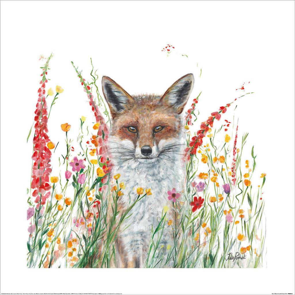 Julia Pankhurst Fox In Flowers Print