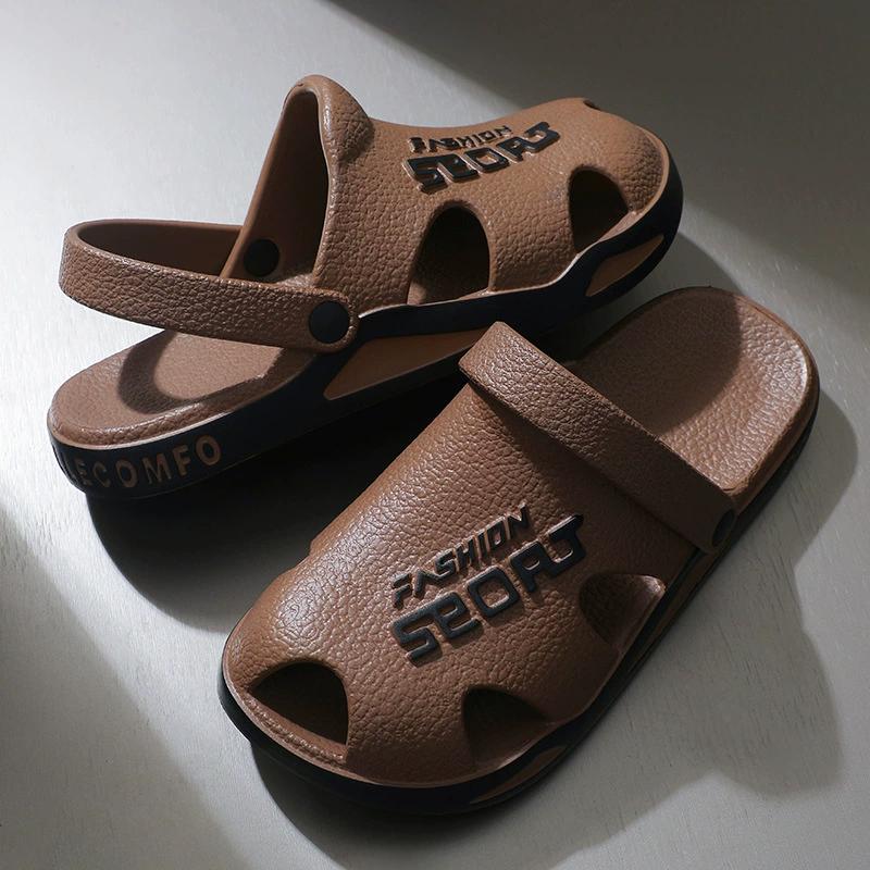 Fashion Smile Shoes For Man Plus Size Men Sandals Fashion Outdoor Beach Sandals Cave Shoes EVA Non-slip Outsole Fashion Sports Slippers