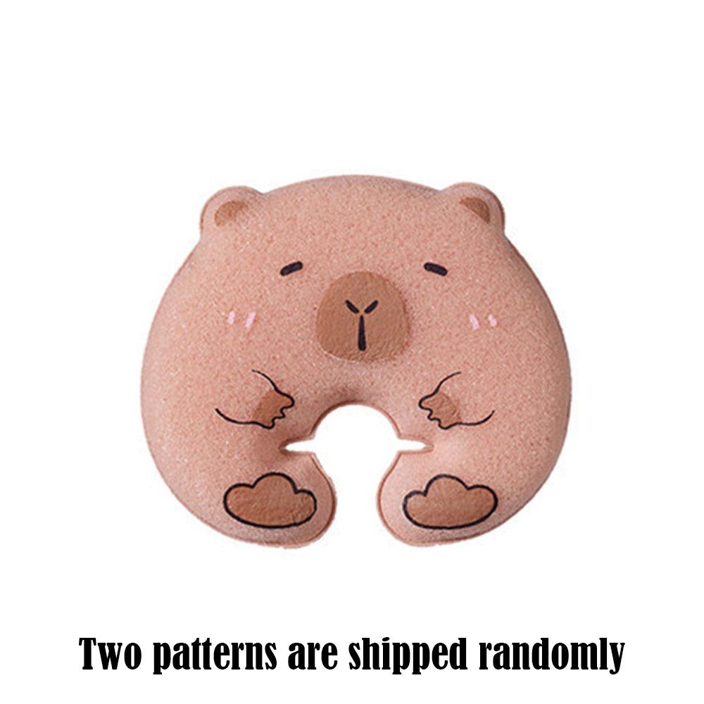 Новая Мультяшная Капибара Губка для Мытья Многоразовая с Держателем на Присоске Щетка для Чистки Абразивные Губки Чистящий Инструмент