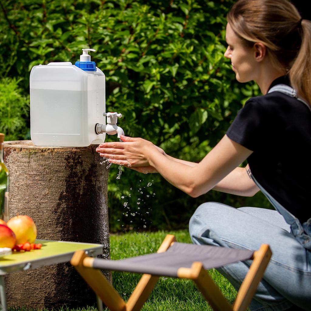 Канистра для воды KADAX, контейнер для умывальника, канистра, дозатор мыла, жидкости 5 л с краном