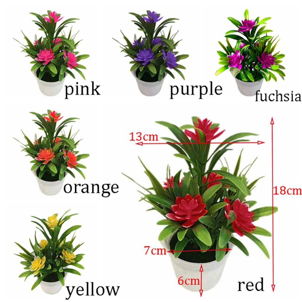 Lifelike Household Tabletop Home Decor Potted Ornaments Simulated Potted Flower Artificial Flower